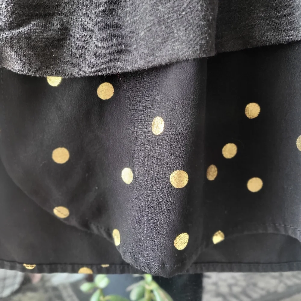 J. Crew Double Layer Top w. Metallic Dots, XS